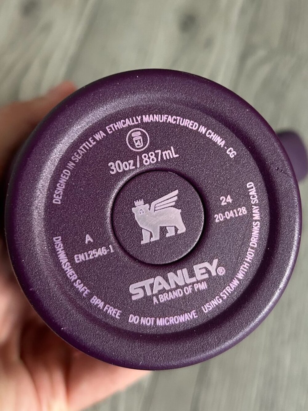 Stanley IceFlow Flip Straw Tumbler 30 oz Plum Purple Orange Lid Handle Cup - Picture 4 of 4